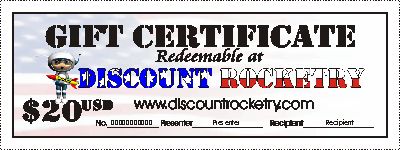 Discount Rocketry Gift Certificate