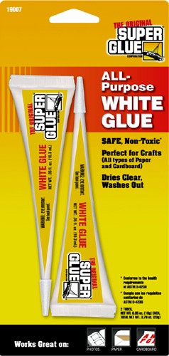 Super Glue White Glue .35oz Tube 2 Pack